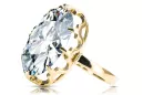 Zircon 14K Yellow gold Ring Vintage craft vrc253y
